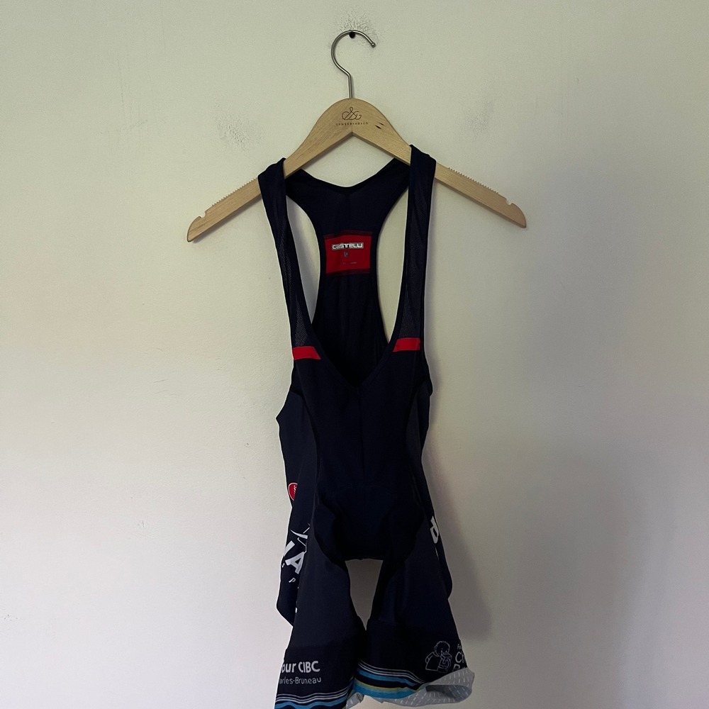 Castelli Navy Blue Cycling Bib Shorts Padded Racing Cascades Team Small